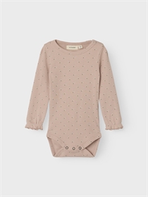 LIL ATELIER Langærmet Body Gago Fia Rose Dust