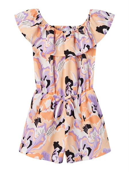 NAME IT Kortærmet Playsuit Vinaya Peach Parfait