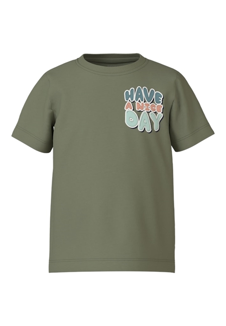 NAME IT T-Shirt Victor Oil Green