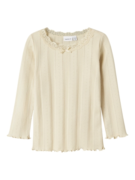 NAME IT Hulmønster Bluse Freda Summer Sand