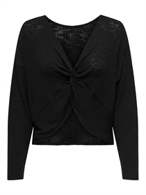 ONLY Vendbar Langærmet Bluse Mila Black