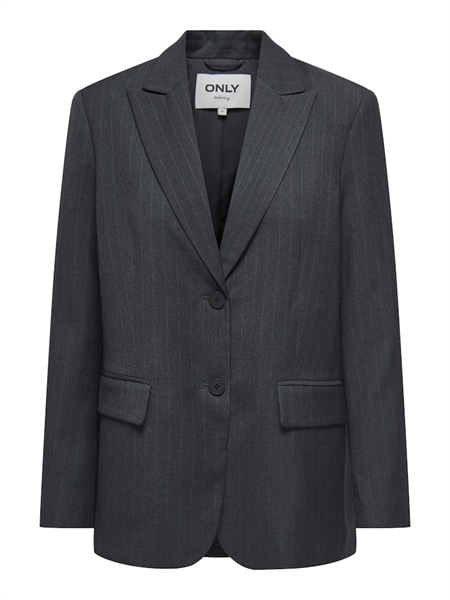 ONLY Blazer Jakke Sadie Dark Grey White Pinstripes