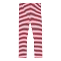 BIRKHOLM Stribede Rib Leggings Rabarber Rosa & Baby Lyserød