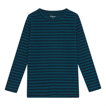 BIRKHOLM Stribet Rib Bluse Poseidon Blå & Navy Blå